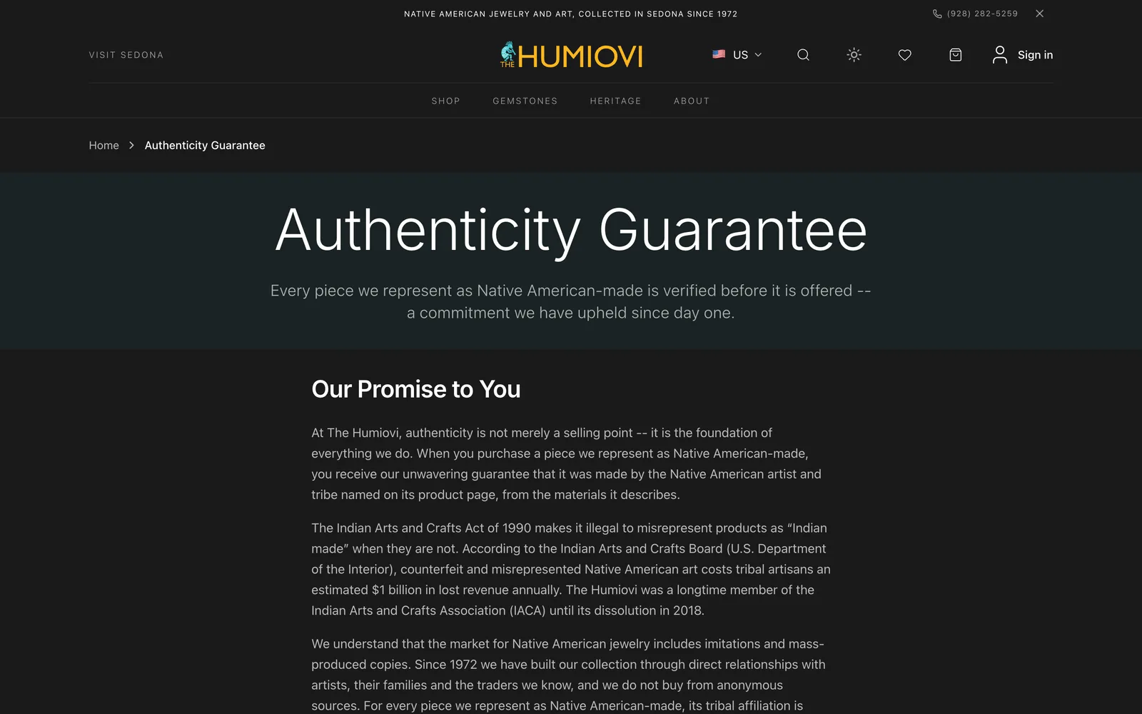 The Authenticity Guarantee