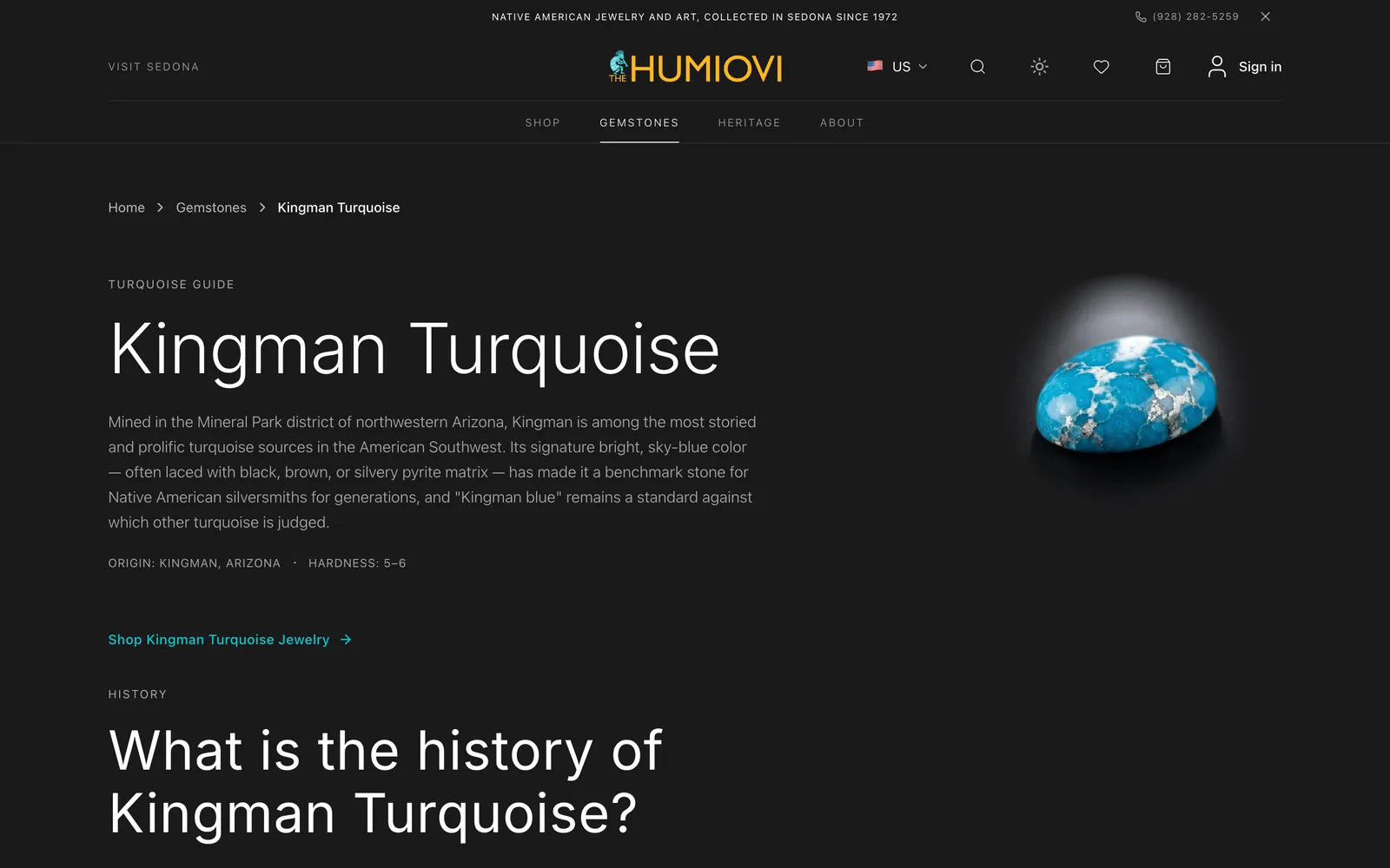 The Kingman turquoise guide